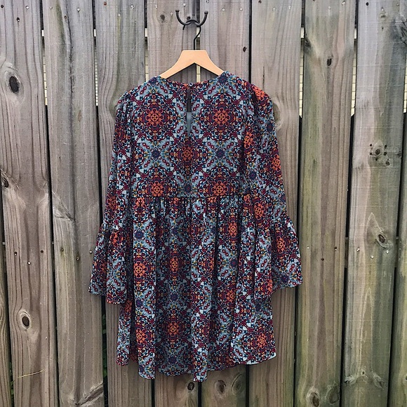 Xhilaration Blue/Gray Paisley Dress - Size Small - Picture 2 of 8
